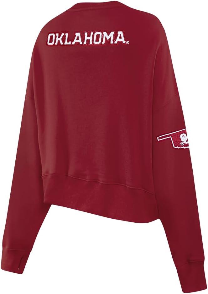 image:imagePro Standard NCAA womens Womens College Classic Essentials Brushed Back French Terry Crewneck SweatshirtCardinal Red