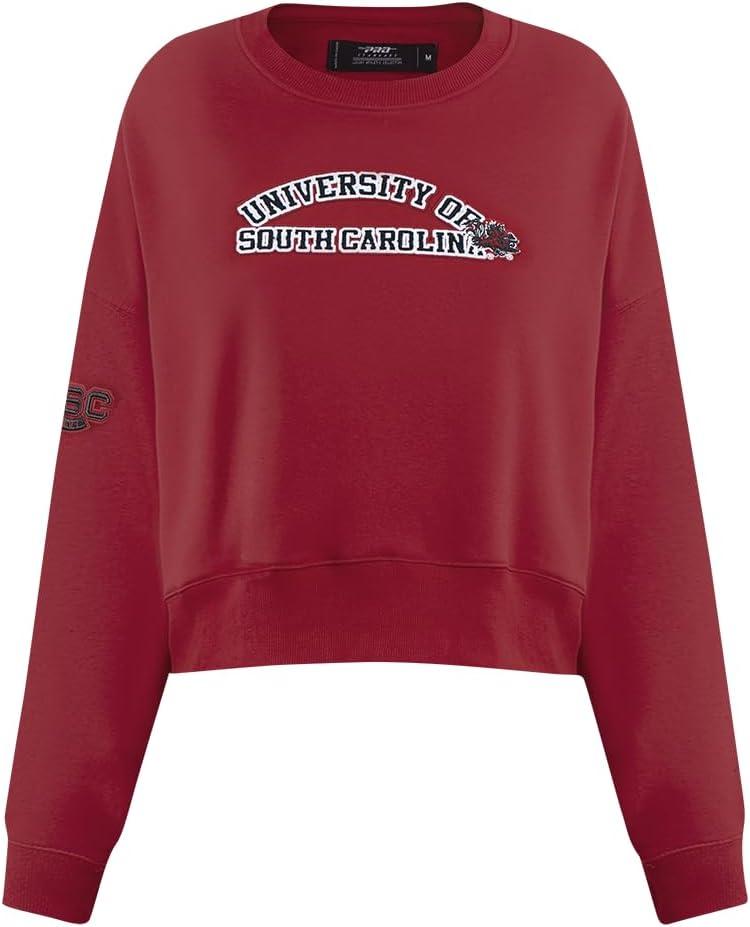 image:imagePro Standard NCAA womens Womens College Classic Essentials Brushed Back French Terry Crewneck SweatshirtCardinal Red