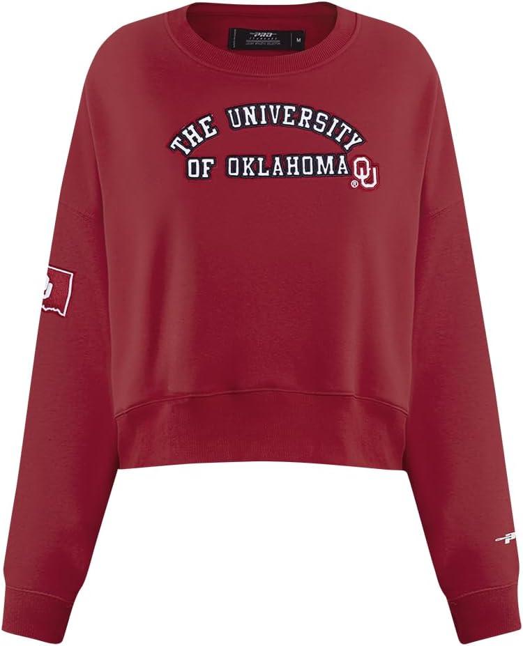 image:imagePro Standard NCAA womens Womens College Classic Essentials Brushed Back French Terry Crewneck SweatshirtCardinal Red