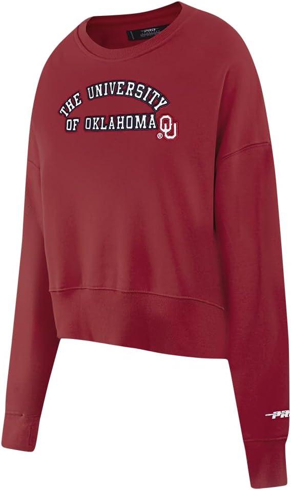 image:imagePro Standard NCAA womens Womens College Classic Essentials Brushed Back French Terry Crewneck SweatshirtCardinal Red