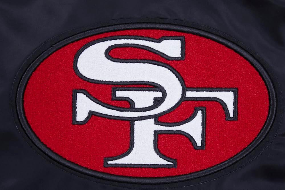 image:imagePro Standard Womens NFL Retro Classics Satin JacketBlackRed