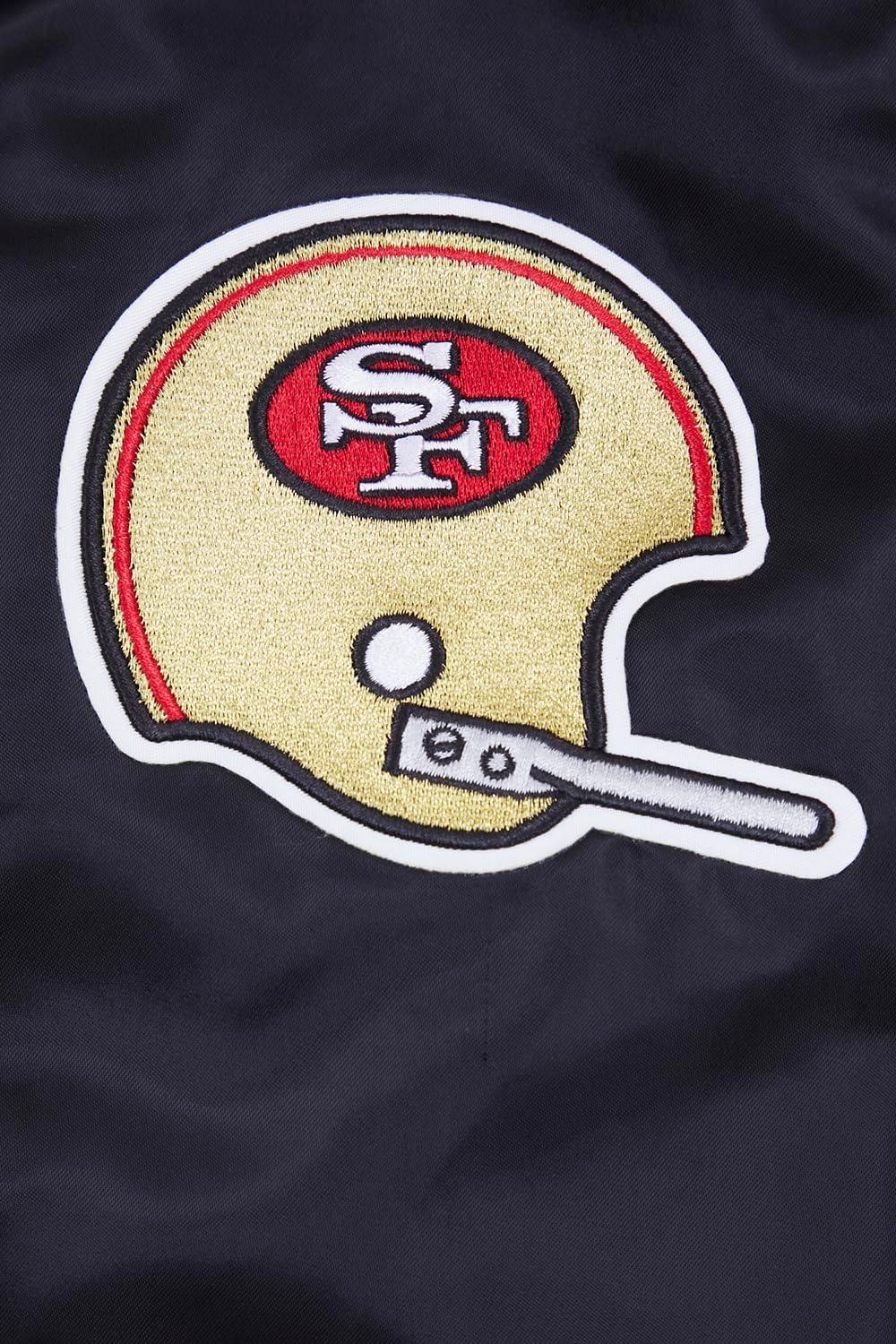 image:imagePro Standard Womens NFL Retro Classics Satin JacketBlackRed
