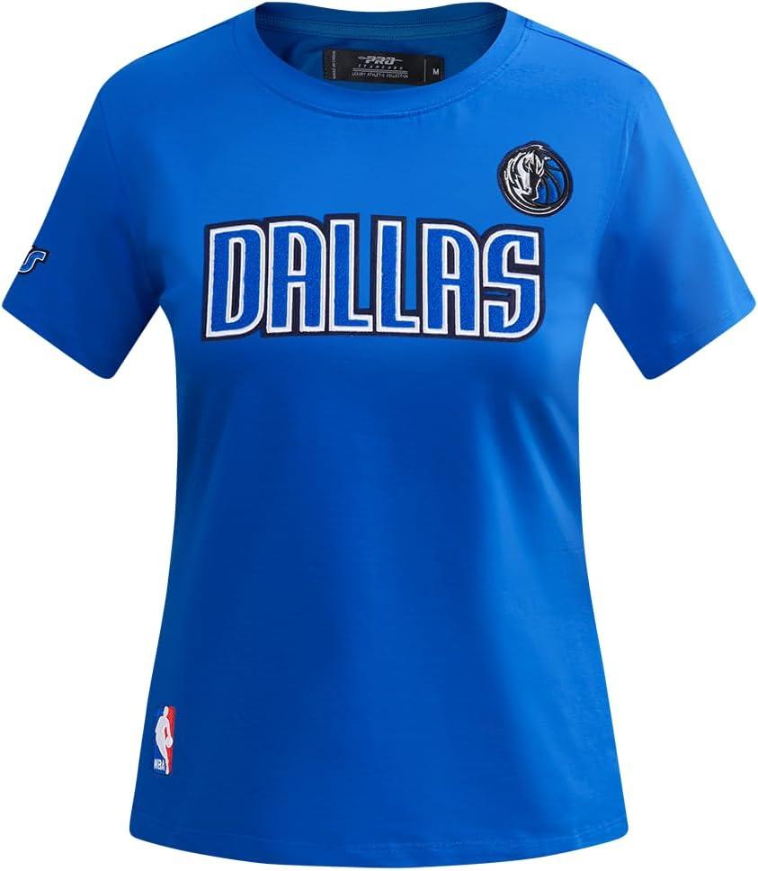 image:imageWomens NBA Classic Chenille Cotton Short Sleeve Slim Fit TeeRoyal Blue