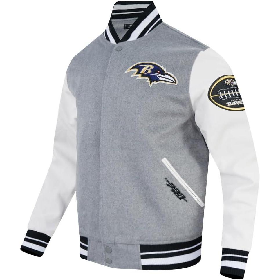image:imagePro Standard Mens NFL Baltimore Ravens Old English Varsity Jacket