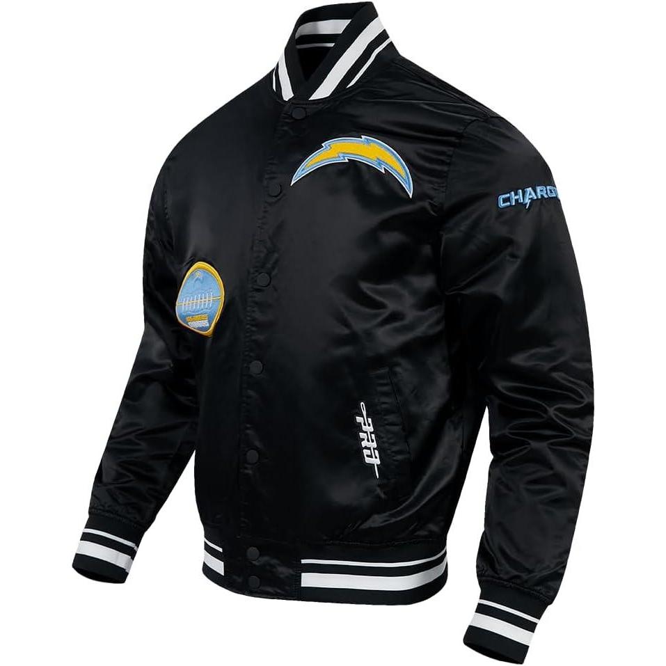 image:imagePro Standard Mens NFL Los Angeles Chargers Old English Satin Jacket