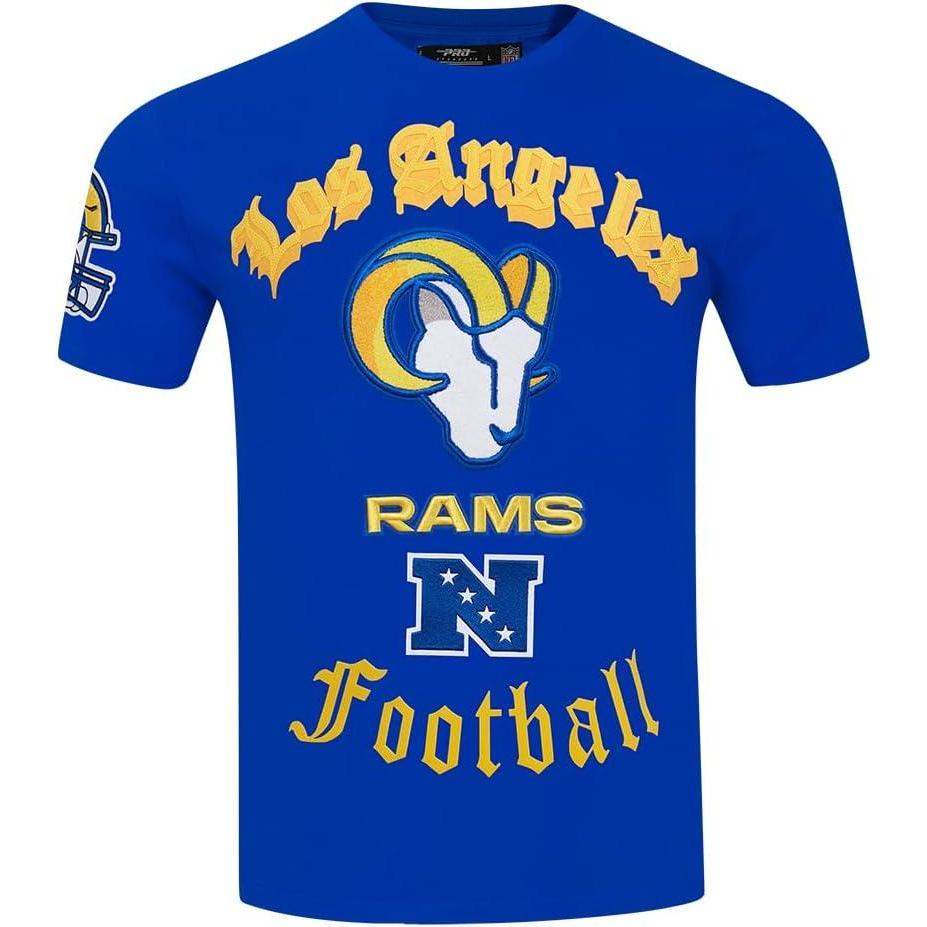 image:imagePro Standard Mens NFL Los Angeles Rams Old English Short Sleeve Tee Royal Blue