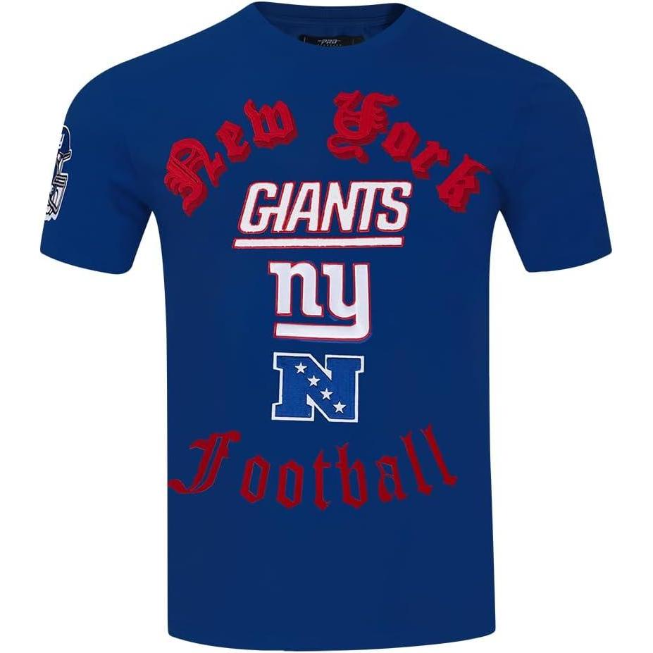 image:imagePro Standard Mens NFL New York Giants Old English Short Sleeve Tee Dodger Blue