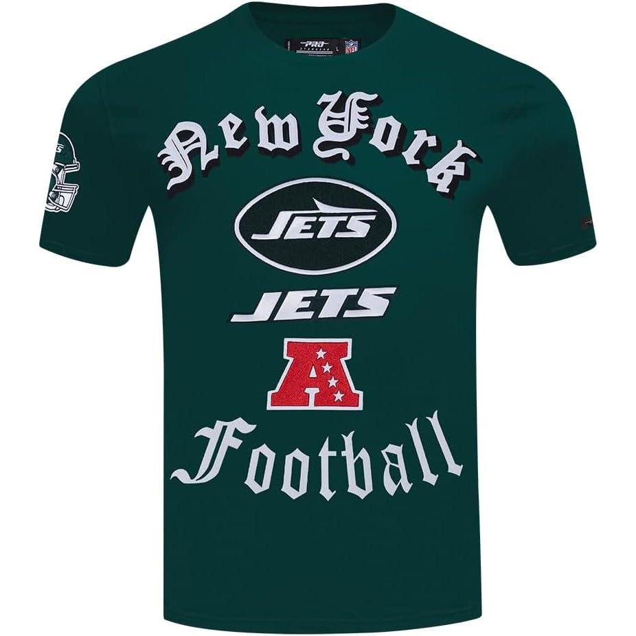 image:imagePro Standard Mens NFL New York Jets Old English Short Sleeve Tee Forest Green
