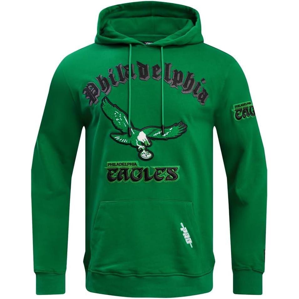 image:imagePro Standard Mens NFL Old English Brushed Back French Terry Pull Over HoodieKelly Green