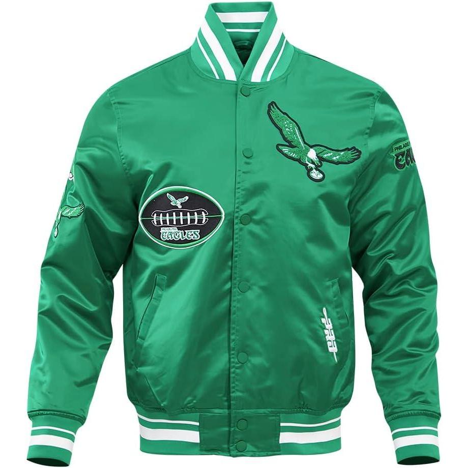 image:imagePro Standard Mens NFL Old English Satin JacketKelly Green