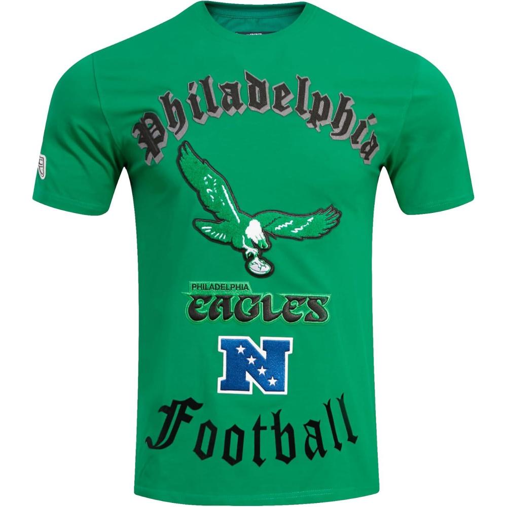 image:imagePro Standard Mens NFL Philadelphia Eagles Old English Short Sleeve Tee Kelly Green