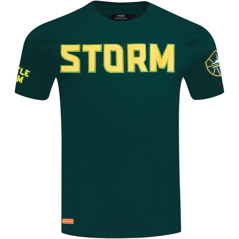 image:imagePro Standard WNBA Mens Mens WNBA Classic Chenille Cotton Short Sleeve TeeForest Green