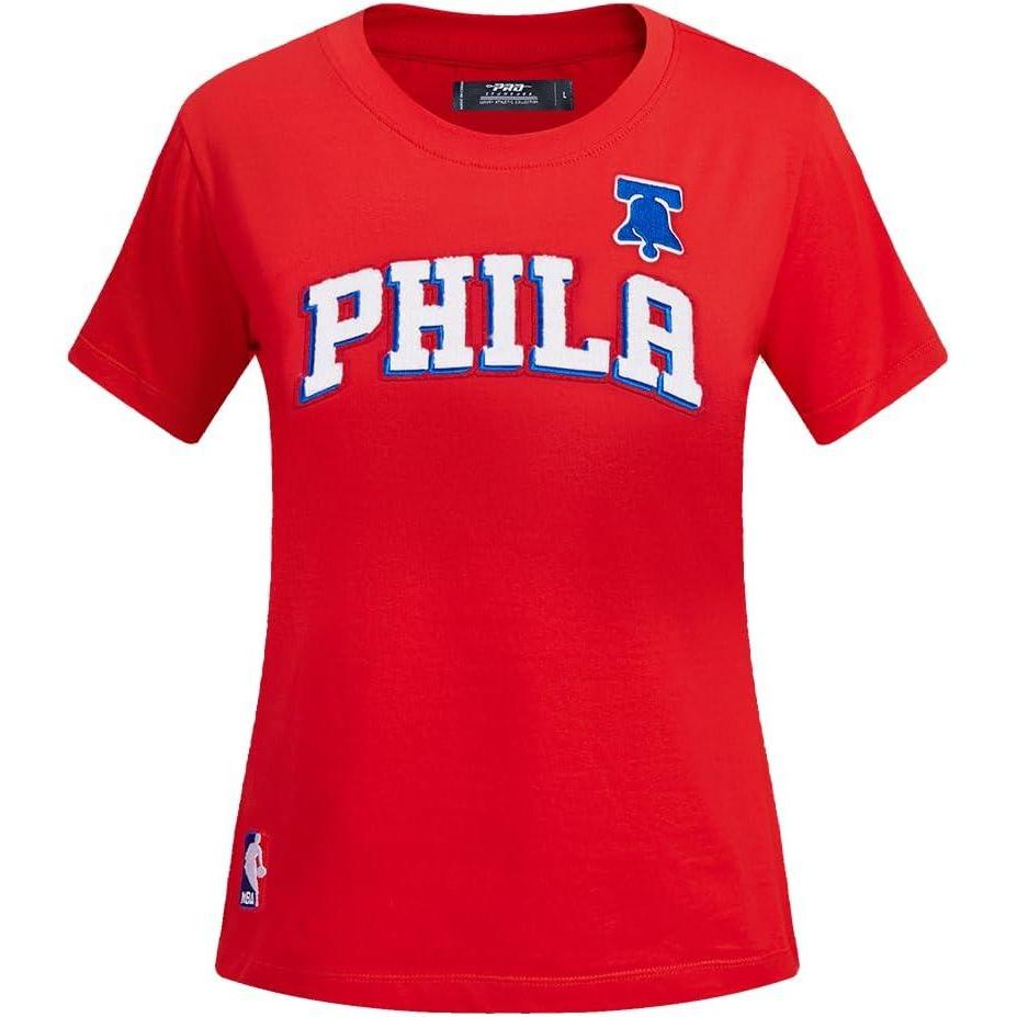 image:imageWomens NBA Classic Chenille Cotton Short Sleeve Slim Fit TeeRed