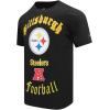 NFL PITTSBURGH STEELERS OLD ENGLISH MEN’S TEE (BLACK)(Black)
