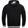 Pro Standard Mens NFL Classic Satin Pull Over Hoodie(Black)