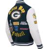 Pro Standard Mens NFL Green Bay Packers Old English Varsity Jacket
