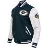 Pro Standard Mens NFL Green Bay Packers Old English Varsity Jacket