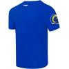 Pro Standard Mens NFL Los Angeles Rams Old English Short Sleeve Tee Royal Blue