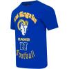 Pro Standard Mens NFL Los Angeles Rams Old English Short Sleeve Tee Royal Blue