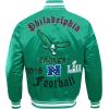Pro Standard Mens NFL Old English Satin Jacket(Kelly Green)