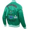 Pro Standard Mens NFL Old English Satin Jacket(Kelly Green)
