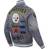 Pro Standard Mens NFL Pittsburgh Steelers Old English Satin Jacket
