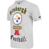 Pro Standard Mens NFL Pittsburgh Steelers Old English Short Sleeve Tee Heather Grey