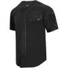 Pro Standard NCAA Mens Mens College Classic Triple Black Mesh Button Down Top(Jet Black)