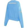 Pro Standard NCAA womens Womens College Classic Essentials Brushed Back French Terry Crewneck Sweatshirt(University Blue)