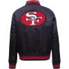 Pro Standard Womens NFL Retro Classics Satin Jacket(Black/Red)