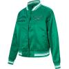 Pro Standard Womens NFL Retro Classics Satin Jacket(Kelly Green)