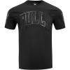 Mens NBA Classic Triple Black Cotton Short Sleeve Tee(Black)