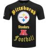 NFL PITTSBURGH STEELERS OLD ENGLISH MEN’S TEE (BLACK)(Black)