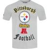 Pro Standard Mens NFL Pittsburgh Steelers Old English Short Sleeve Tee Heather Grey