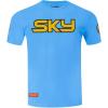 Pro Standard WNBA Mens Mens WNBA Classic Chenille Cotton Short Sleeve Tee(University Blue)