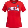 Womens NBA Classic Chenille Cotton Short Sleeve Slim Fit Tee(Red)