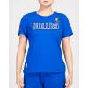 Womens NBA Classic Chenille Cotton Short Sleeve Slim Fit Tee(Royal Blue)
