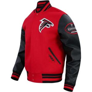 Pro Standard Mens NFL Atlanta Falcons Old English Varsity Jacket