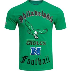 Pro Standard Mens NFL Philadelphia Eagles Old English Short Sleeve Tee Kelly Green