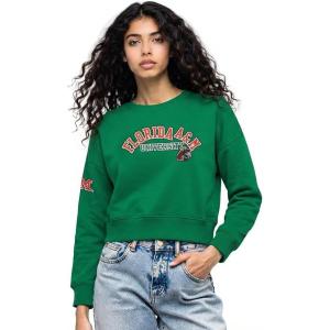 Pro Standard NCAA womens Womens College Classic Essentials Brushed Back French Terry Crewneck Sweatshirt(Kelly Green)