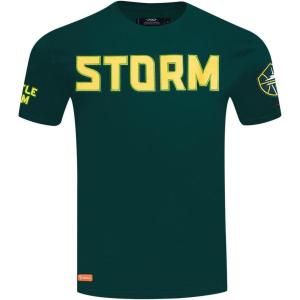 Pro Standard WNBA Mens Mens WNBA Classic Chenille Cotton Short Sleeve Tee(Forest Green)