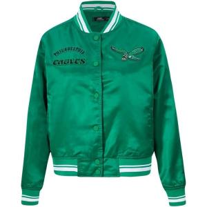Pro Standard Womens NFL Retro Classics Satin Jacket(Kelly Green)