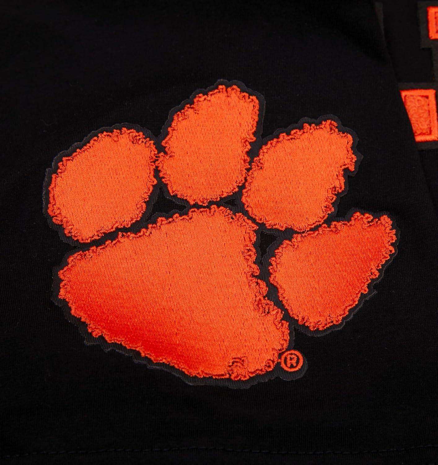 image:imagePro Standard Mens Clemson University Classic Chenille Short Sleeve Tee Black L