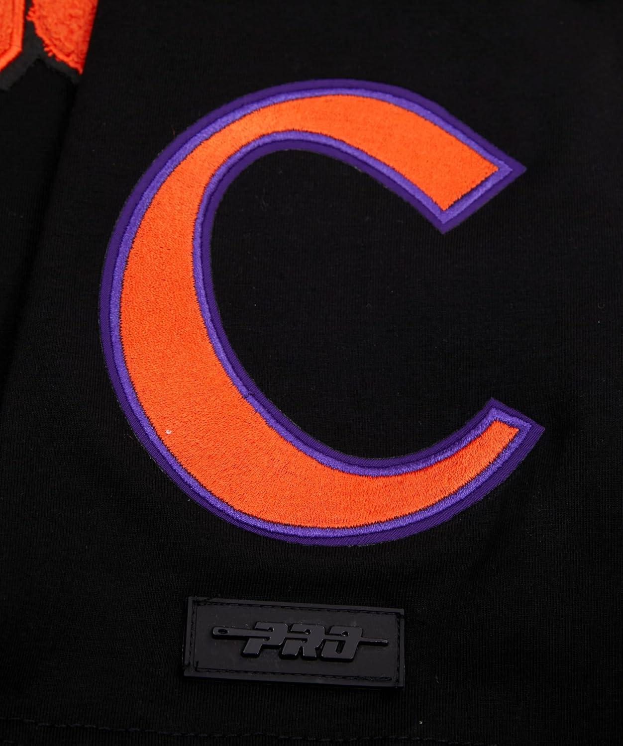 image:imagePro Standard Mens Clemson University Classic Chenille Short Sleeve Tee Black L
