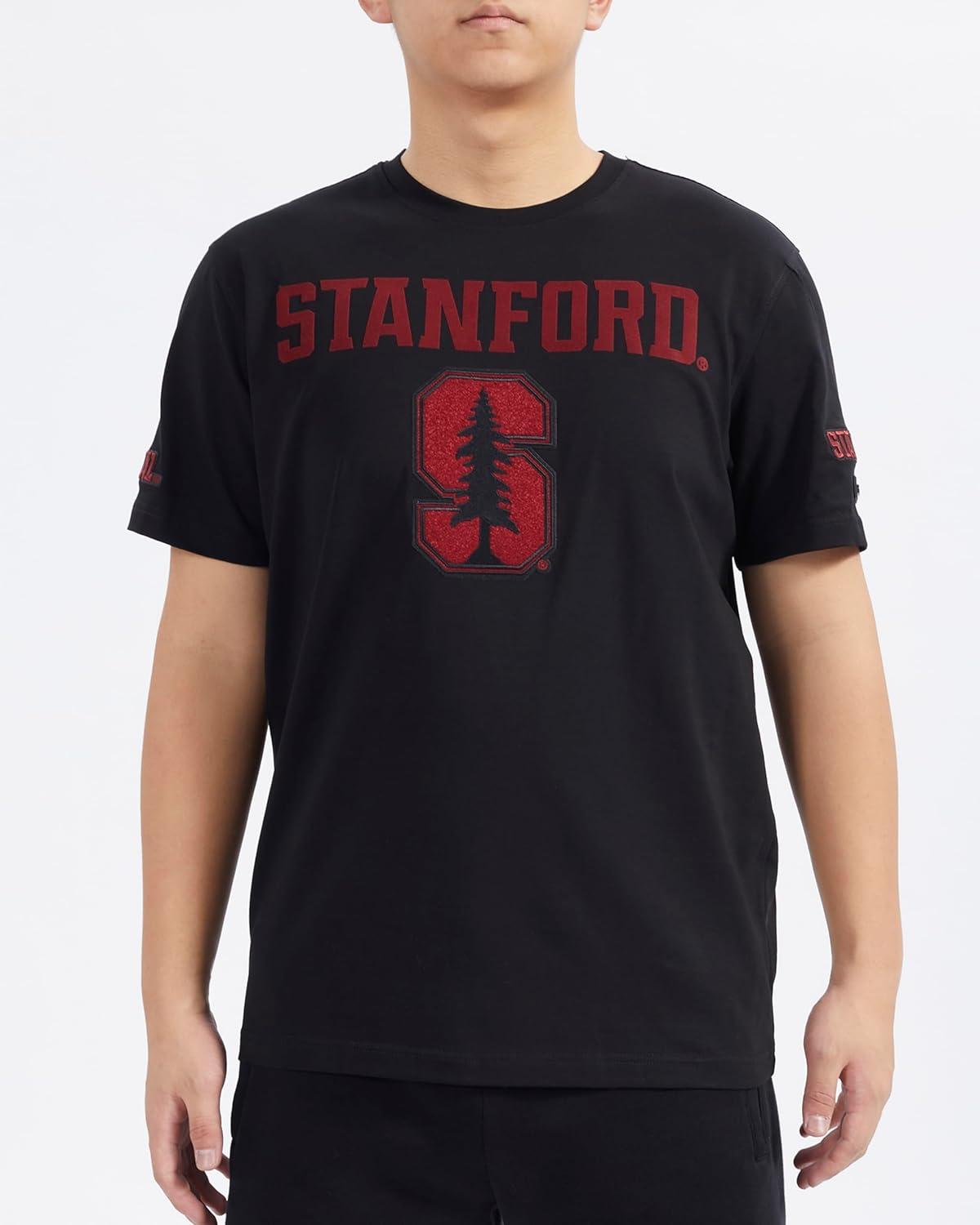 image:imagePro Standard Mens College Classic Chenille Stacked Logo Short Sleeve TeeBlack
