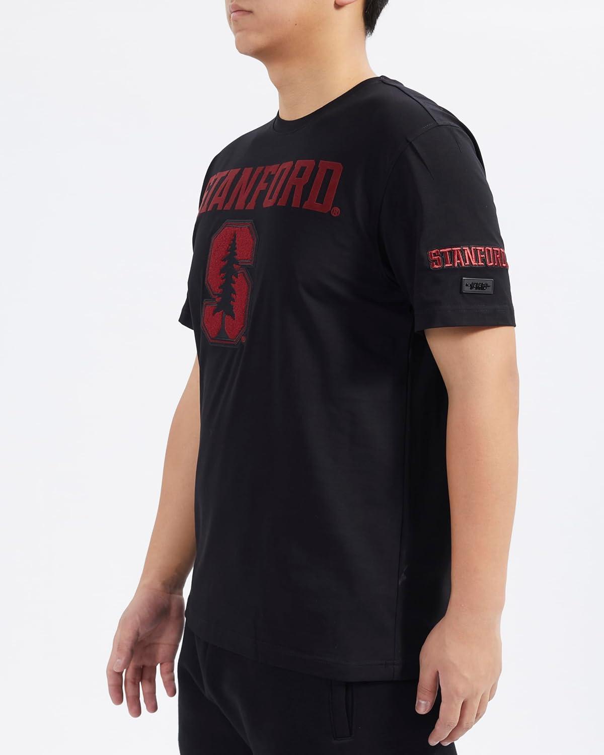 image:imagePro Standard Mens College Classic Chenille Stacked Logo Short Sleeve TeeBlack