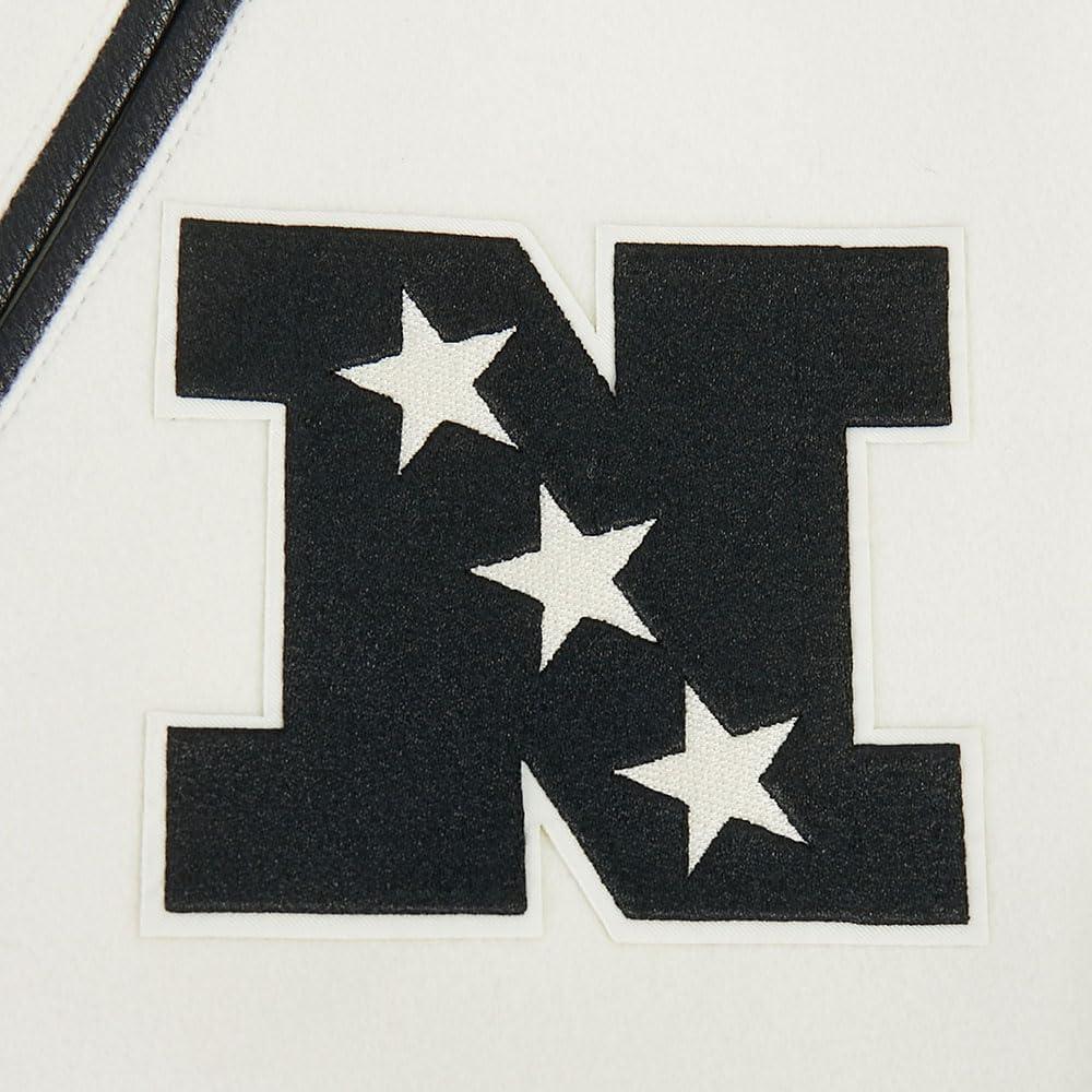 image:imagePro Standard Mens NFL Modern Originals Varsity JacketEggshell Black