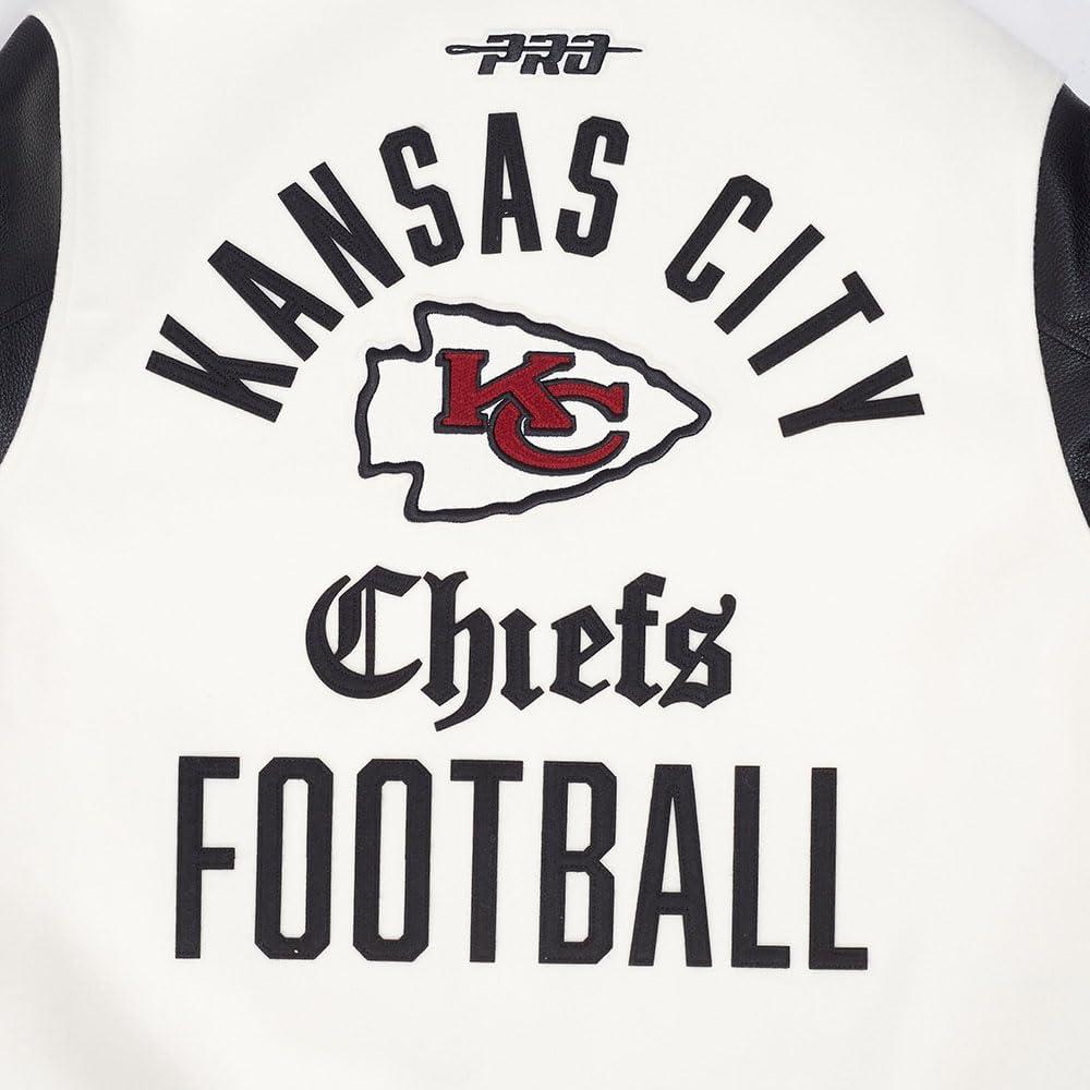 image:imagePro Standard Mens NFL Modern Originals Varsity JacketEggshell Black