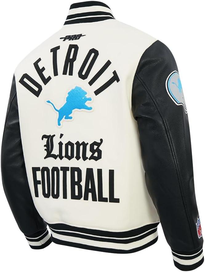 image:imagePro Standard Mens NFL Modern Originals Varsity JacketEggshell Black