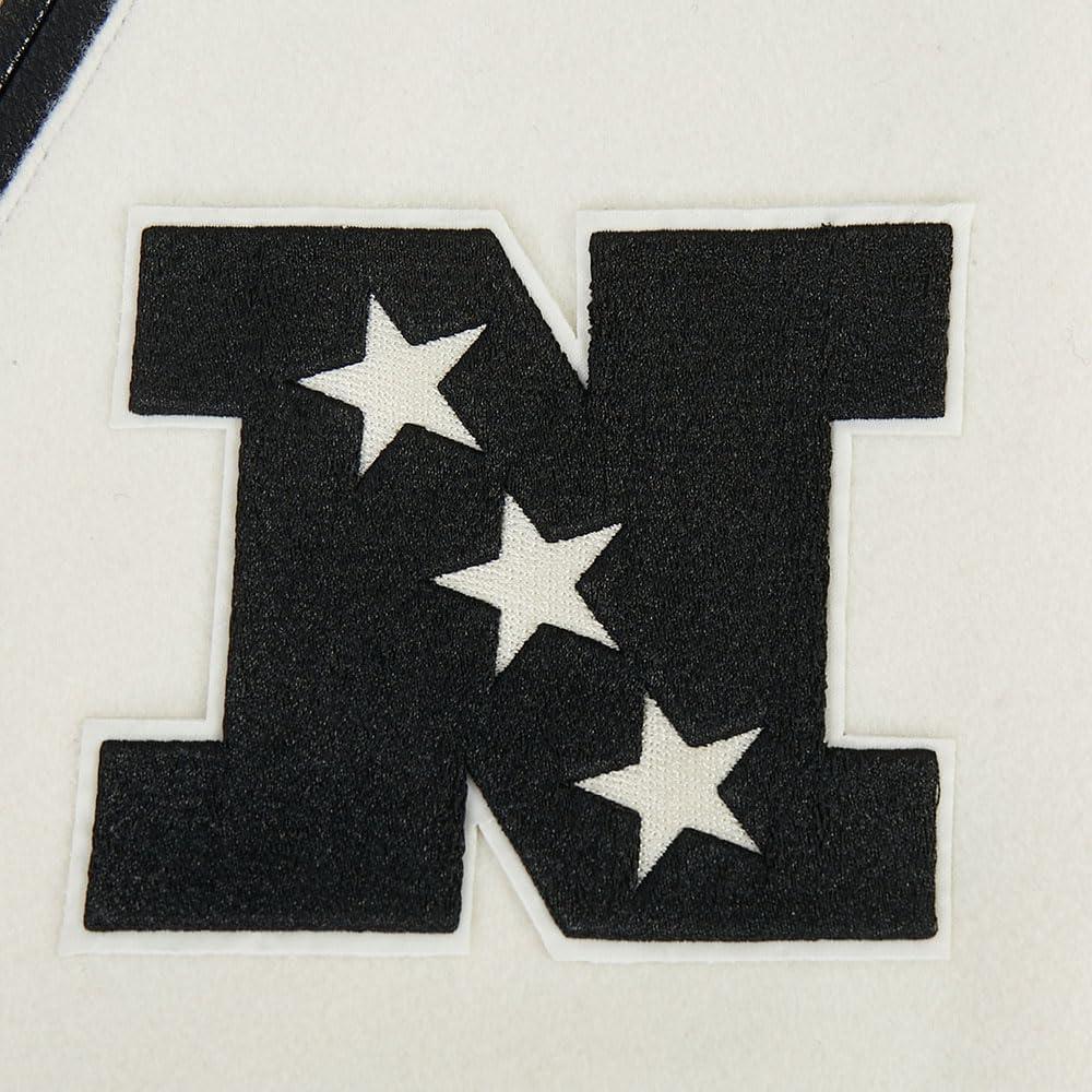image:imagePro Standard Mens NFL Modern Originals Varsity JacketEggshell Black